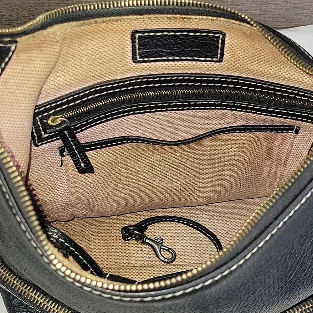 Dooney & Bourke Black Pebble Leather Shoulder Bag